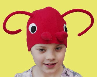 Red ant costume hat for Halloween, bug costume hat, kids dress up hat, toddler pretend play, toddler costume, kids Halloween costume
