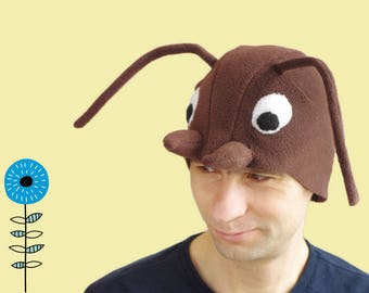 Ant costume hat, adult Halloween costume, brown ant hat, bug feeler hat, have fun in carnival