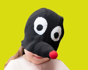 Handmade Fleece Mole Hat, Kids Animal Costume
