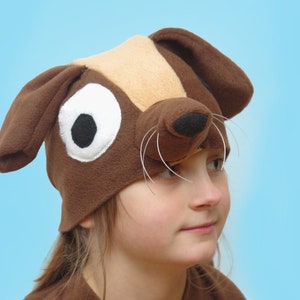 Dog costume hat for halloween, toddler  and kids animal costume hat, pretend play, kids cosplay, montessori item, girls dog mask