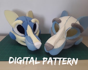 Fox Fursuit Head Template: DIY Foam Cosplay Mask (Digital PDF Pattern)