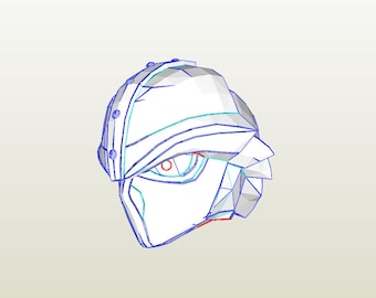 Kamui Woods Quirk Mask Helmet, Pepakura Unfold Foam PDF Template Pattern