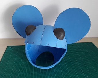 Deadmau5 Inspired Head Template, EVA Foam Template, Mouse Head Costume - Make Your Own