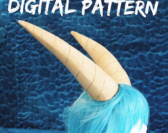 Dutch Angel Fursuit Horns: EVA Foam Cosplay Horns Template (PDF Pattern)