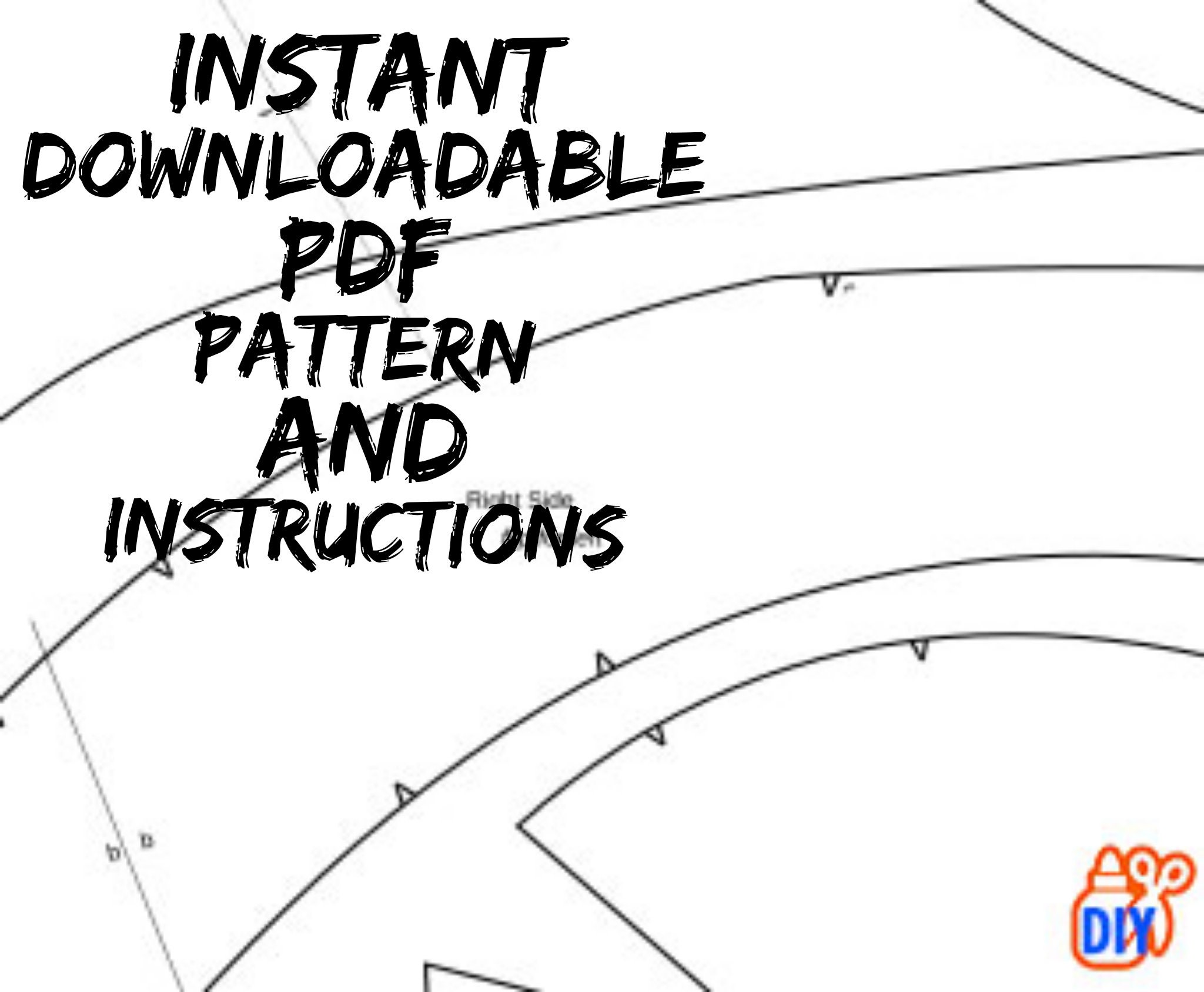 Protogen Fursuit Head Template Digital PDF Pattern for DIY 