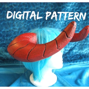 Bull Ox Horns Template: EVA Foam Cosplay PDF Pattern (Digital Download)