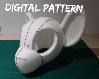 MLP style Fursuit Head Base Pattern, PDF Digital Template, My Little Pony