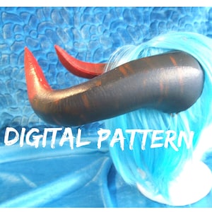 Satyr Horns Template: EVA Foam Devil Cosplay Horns (Digital PDF Pattern)