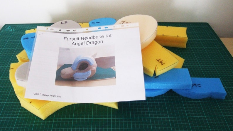 Angel Dragon Style Fursuit Headbase Kit for you to make your own Furry Foam Head Base