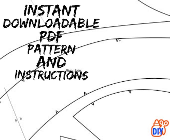 Protogen Fursuit Head Template Digital PDF Pattern for DIY 