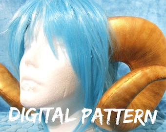 Rams Horns EVA Foam Cosplay Horns Template (Digital PDF Pattern)