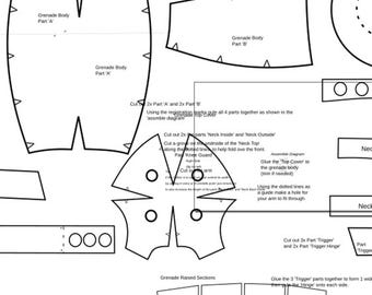 Bakugou Grenade Gauntlets and Armour Katsuki Template EVA Pattern