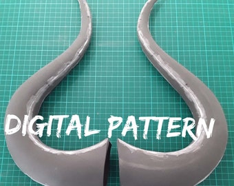 Hellboy Devil Horns Template: EVA Foam Cosplay Horns (Digital PDF Pattern)