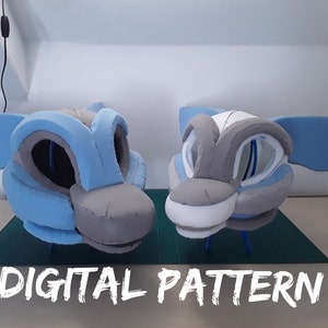 Angel Dragon Fursuit Head Base Template: DIY Fursuit Pattern (Digital Download)