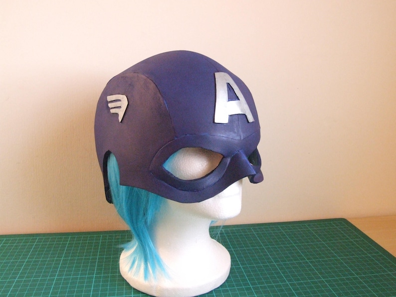 キャプテン・アメリカのヘルメットコスプレ衣装 PDF フォームテンプレートマスク（PDF デジタルパターン） 画像 1