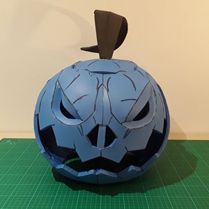 Pumpkin Halloween Head Costume template pattern PDF, Overwatch Reaper Style, Jack O Lanten - Make Your Own