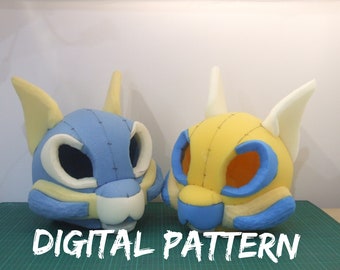 Cat Fursuit Head Base Template - Digital PDF Pattern for DIY Foam Crafting - Full-sized and Mini Sizes - Cosplay, Costume Making