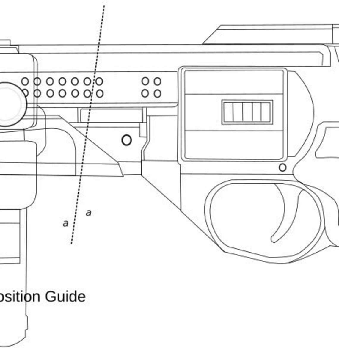Hand Cannon EVA Foam Template Gun Revolver Pistol Make Etsy