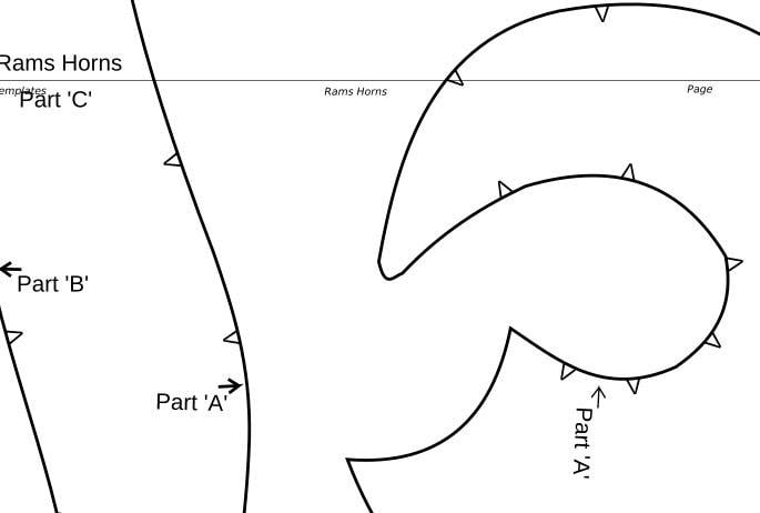 rams-horns-foam-template-digital-pdf-make-your-own-etsy