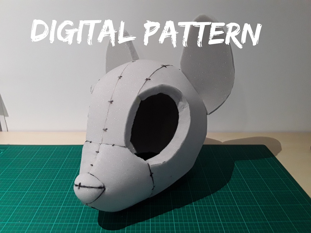 Protogen Fursuit Head Template Digital PDF Pattern for DIY 