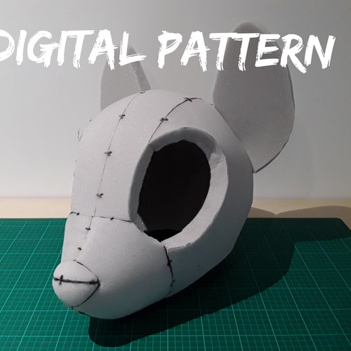 Wolf Fursuit Head Base Fox PDF Digital Template Pattern Make Etsy