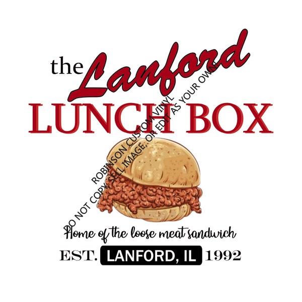 Lanford Lunch Box PNG instant download Roseanne loose meat image. High Resolution