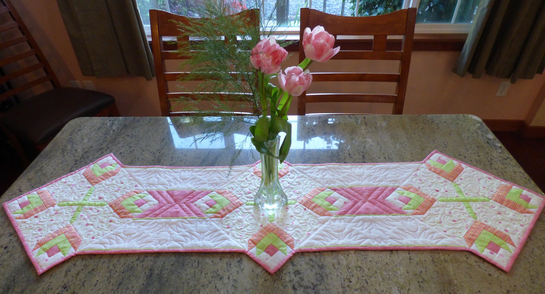 Spring Tulips Table Runner Pattern Etsy