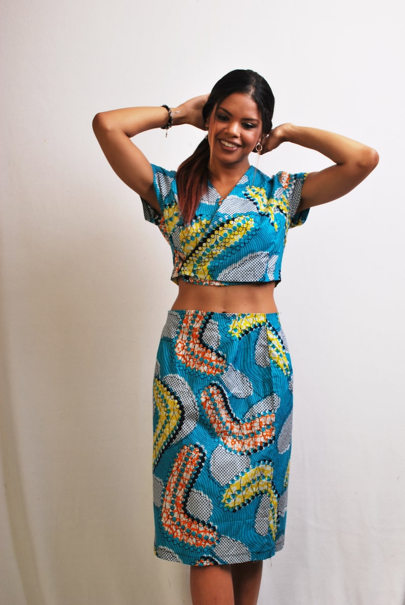 african print 2 piece outfits