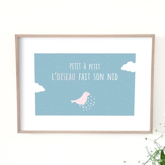 Kids Poster Poster Quote Bird Animal Illustration Love Etsy India