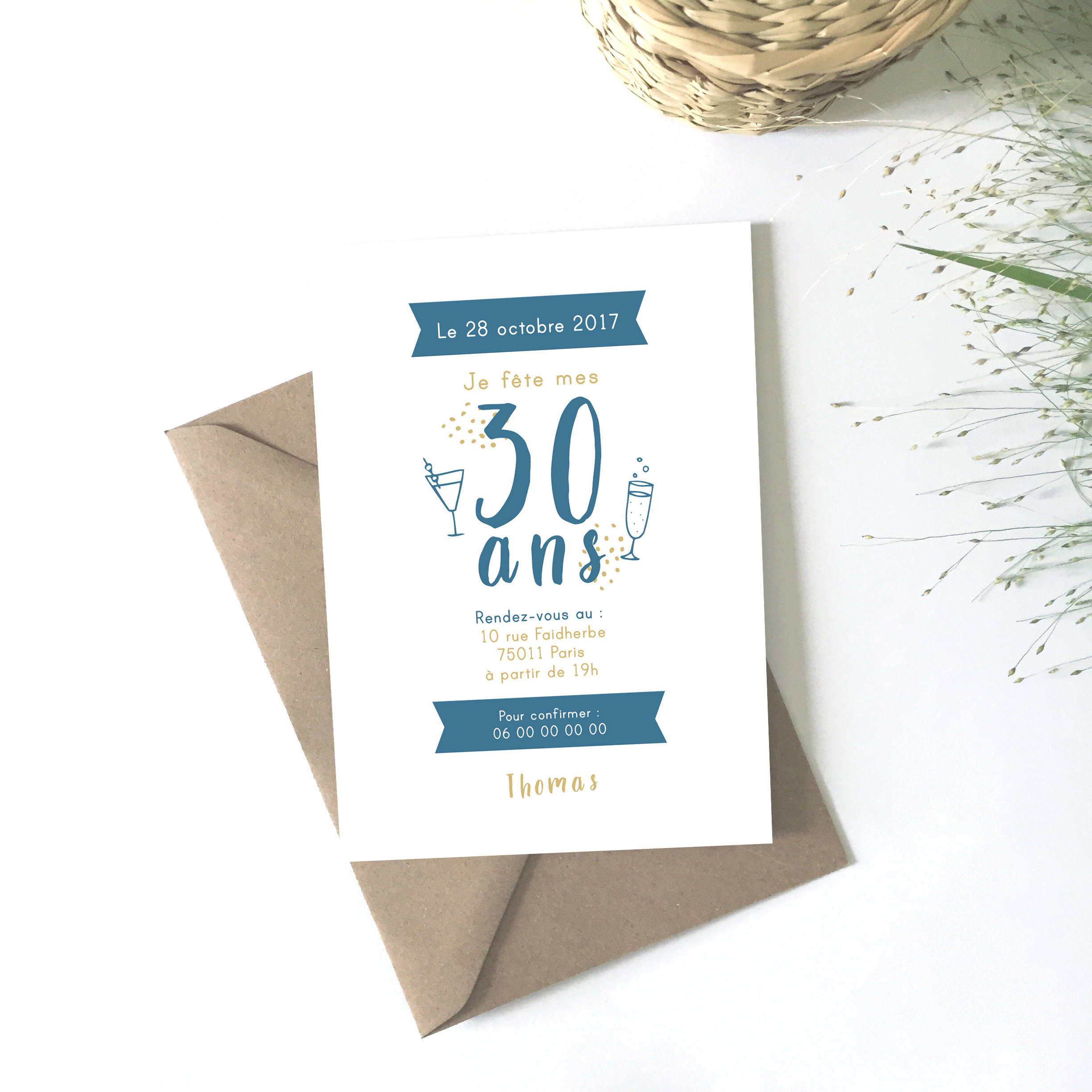 Carte Invitation Anniversaire Adulte A Telecharger A Etsy