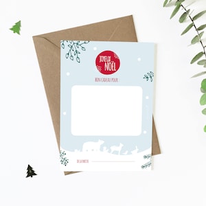 Carte bon cadeau de Noël, à télécharger, carte cadeau enfants, Joyeux Noël, fichiers PDF, petipeu, papeterie, carte Noël, idée cadeau