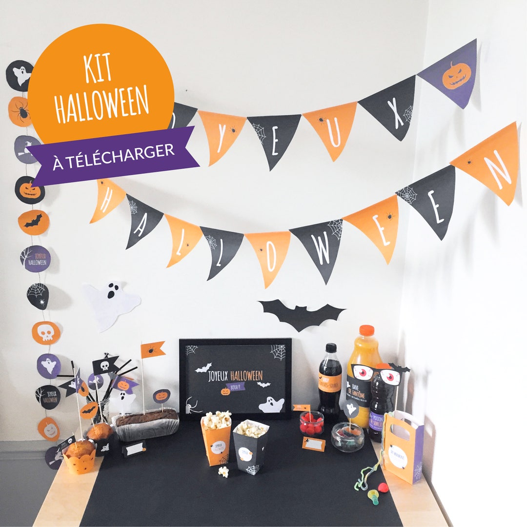Halloween Decoration for Children Halloween Kit to Download Etsy UK