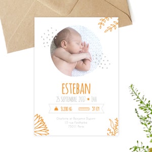 Faire Part Naissance A Personnaliser A Telecharger A Etsy