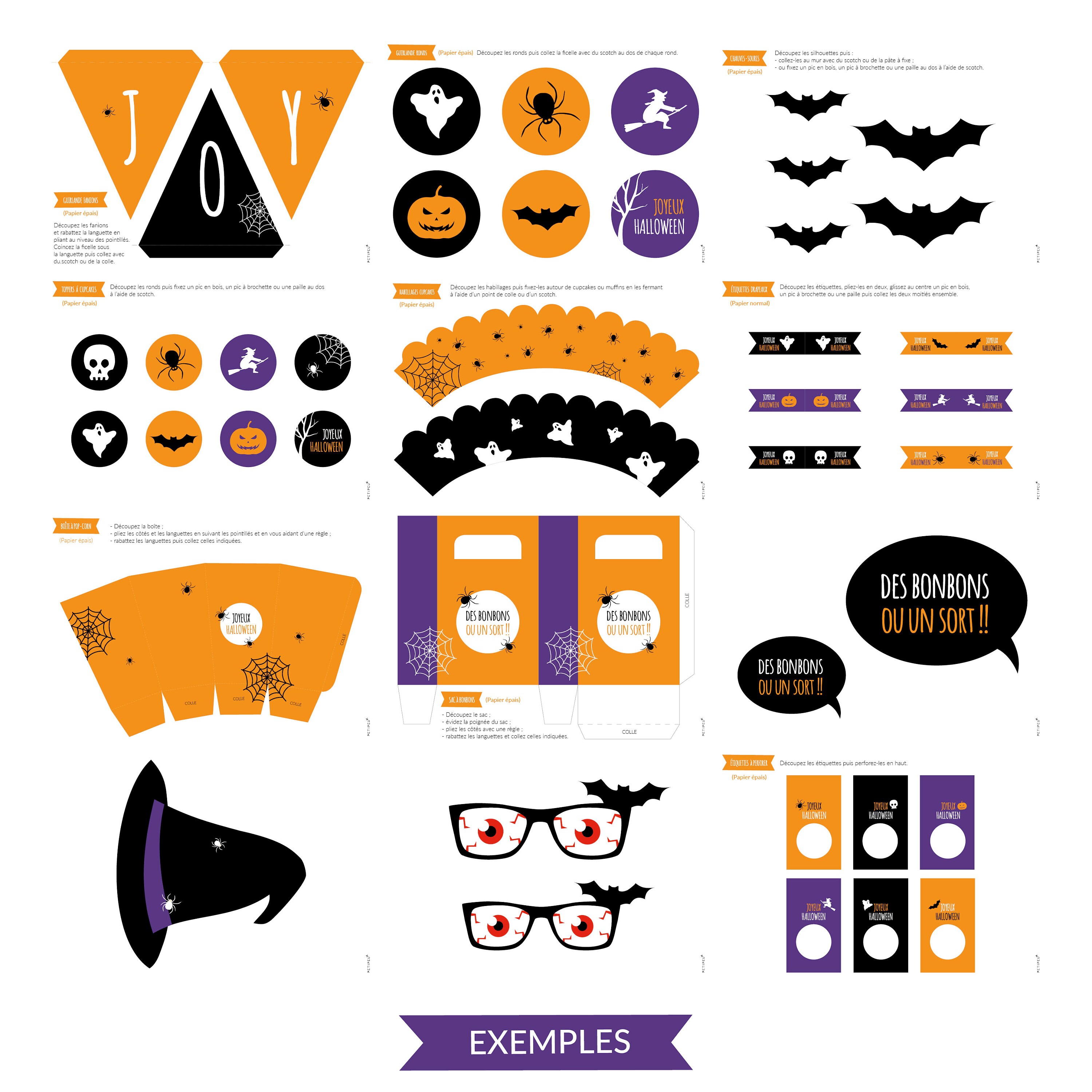 Halloween Decoration for Children Halloween Kit to Download Etsy UK