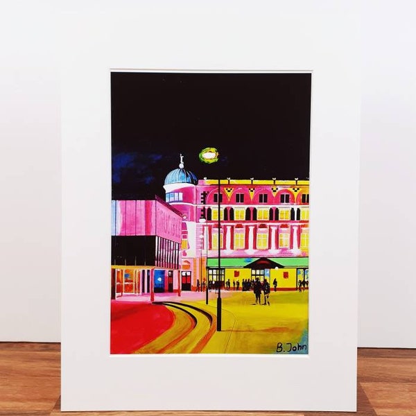 The crucible and lyceum poster. A Walk through Tudor Square. Limited edition Sheffield print. Colourful art