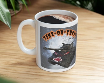 Tank or Treat M4 Sherman Halloween Ceramic Mug 11oz