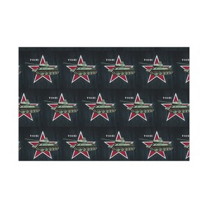 May include: A repeating pattern of green military tanks with red stars on a dark blue background. Each tank has the text "T-34-85" printed on it.