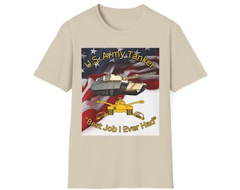 Tankers Unisex Softstyle T-Shirt, Military Vehicle Enthusiast Gift, M1 Abrams Tank, Tankers Apparel, Gamer Gift, Military Tank Tee
