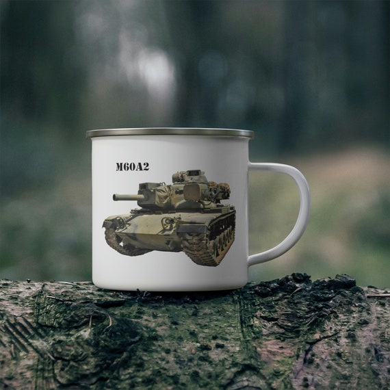 U.S. Army M60A2 Main Battle Tank 12oz Enamel Camping Mug
