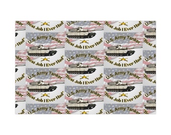 U.S. Army Tanker "Best Job I Ever Had" M1A1 Abrams Gift Wrap Papers
