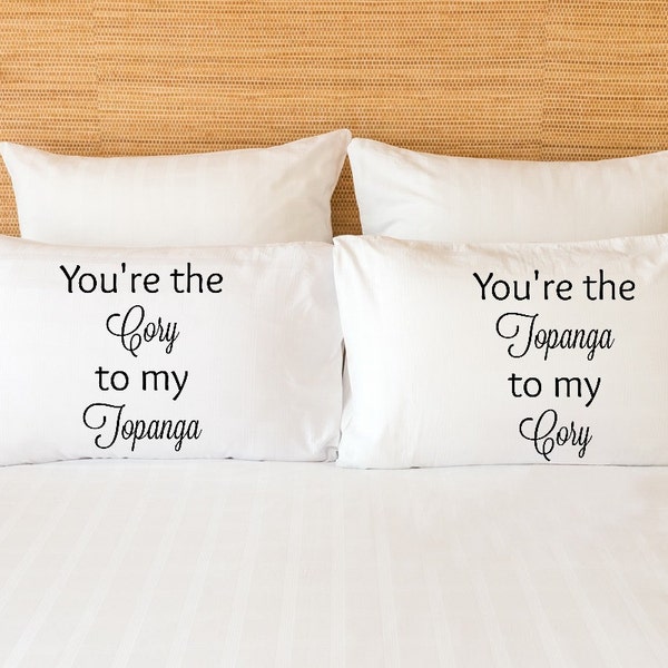 Cory and Topanga - Boy Meets World couple pillowcase set