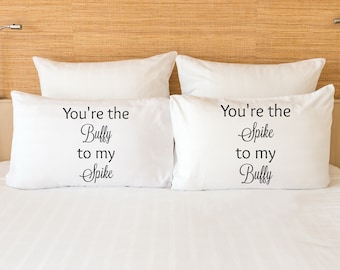 Buffy and Spike couple pillowcase set