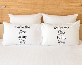 Rory and Dean -  couple pillowcase set