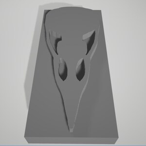 Crow Skull Leather Die Stamp 3d Print File