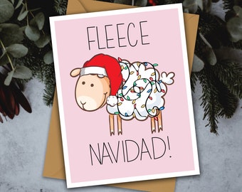 Fleece Navidad Christmas Card. Funny Greeting Card For The Holidays