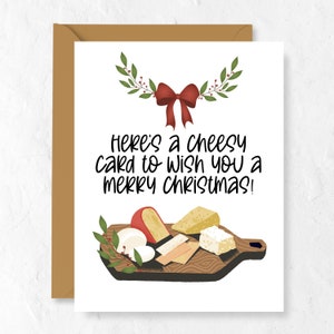 Cheesy Christmas Card. Funny Greeting Card For The Holidays