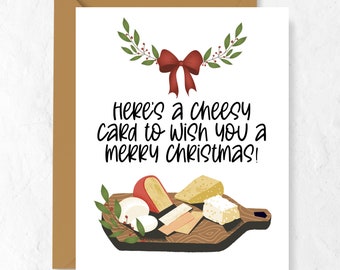 Cheesy Christmas Card | Funny Handmade Greeting Card For The Holidays