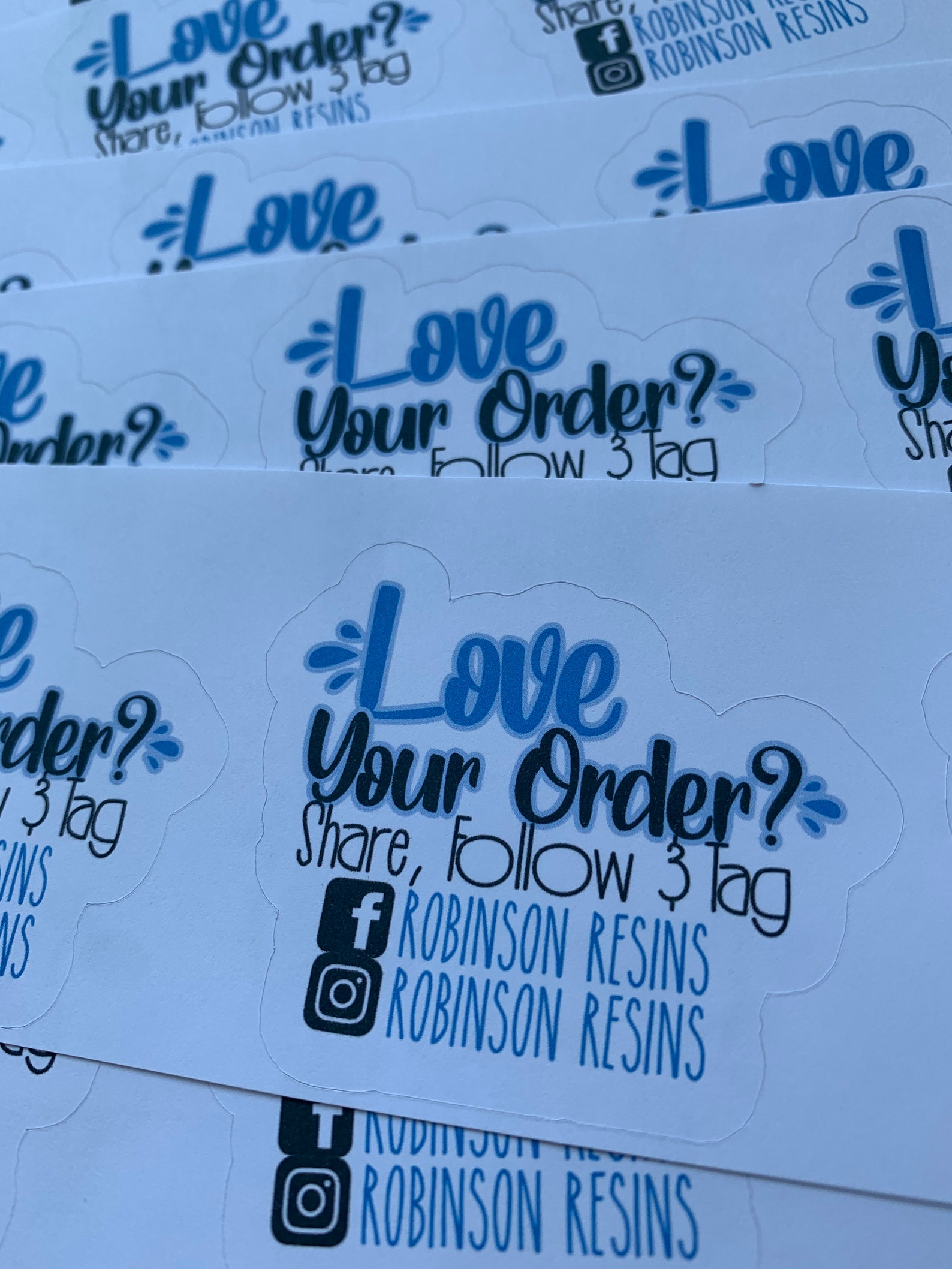 Love Your Order Stickers for Business Social Media Stickers Etsy