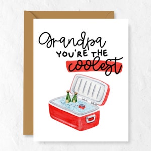 Grandpa You're the Coolest. Funny Father's Day Greeting Card for Dad or Grandpa!