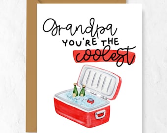 Grandpa You're the Coolest | Funny Handmade Father's Day Greeting Card